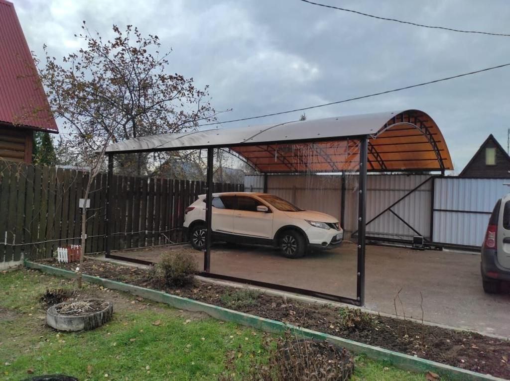 Прозрачные шторы ПВХ для навеса под автомобиль в Середейском